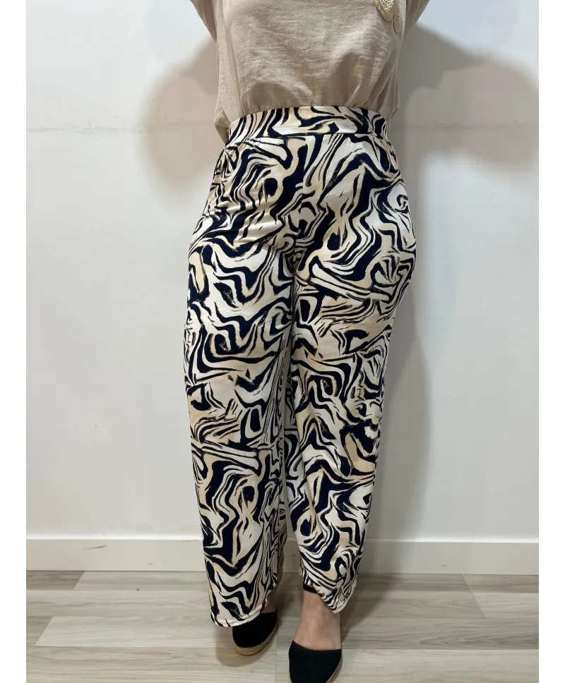 Pantalón marino Saiko - Ropa tallas grandes mujer moderna