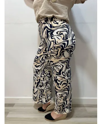 Pantalón marino Saiko - Ropa tallas grandes mujer moderna