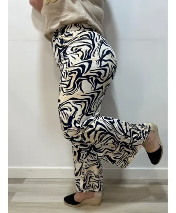 Pantalón marino Saiko - Ropa tallas grandes mujer moderna
