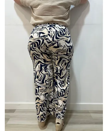 Pantalón marino Saiko - Ropa tallas grandes mujer moderna