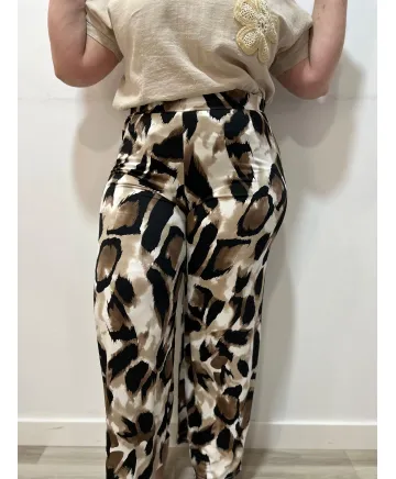 Pantalón beige Saiko - Ropa tallas grandes mujer moderna