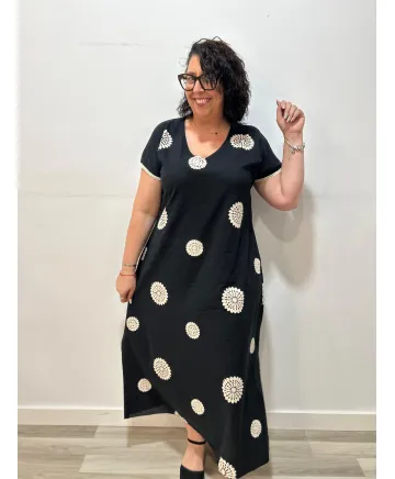 Vestido bordado Amaya - Vestidos Tallas Grandes Vestido bordado Amaya - Vestidos Tallas Grandes