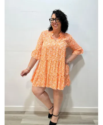 Vestido florecitas Nami - Ropa tallas grandes mujer moderna