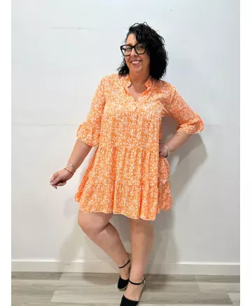 Vestido florecitas Nami - Ropa tallas grandes mujer moderna