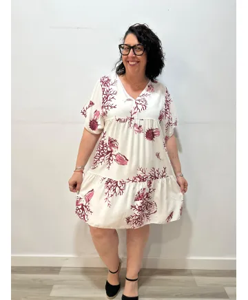 Vestido volantes Kumiko - Ropa tallas grandes mujer moderna