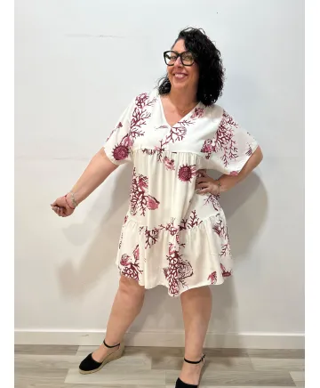 Vestido volantes Kumiko - Ropa tallas grandes mujer moderna Vestido volantes Kumiko - Ropa tallas grandes mujer moderna