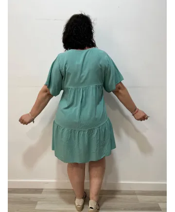 Vestido liso Hiroko - Ropa tallas grandes mujer moderna Vestido liso Hiroko - Ropa tallas grandes mujer moderna