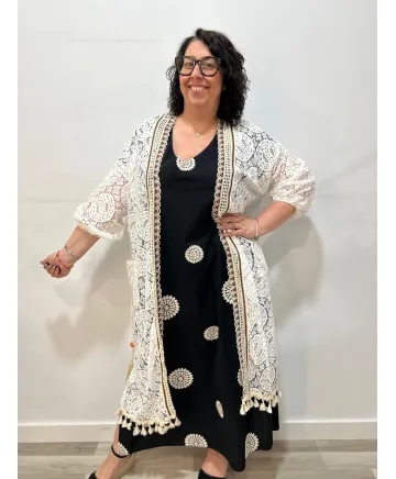 Kimono encaje Sayuri - Kimonos Tallas Grandes Kimono encaje Sayuri - Kimonos Tallas Grandes