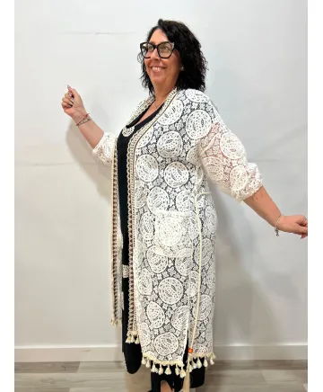 Kimono encaje Sayuri - Kimonos Tallas Grandes Kimono encaje Sayuri - Kimonos Tallas Grandes