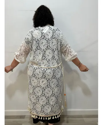 Kimono encaje Sayuri - Kimonos Tallas Grandes Kimono encaje Sayuri - Kimonos Tallas Grandes