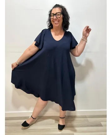 Vestido midi York - Ropa tallas grandes mujer moderna