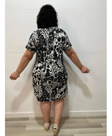 Vestido estampado Manchester - Ropa tallas grandes mujer moderna Vestido estampado Manchester - Ropa tallas grandes mujer moderna