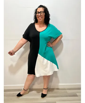 Vestido verde Dover - Ropa tallas grandes mujer moderna