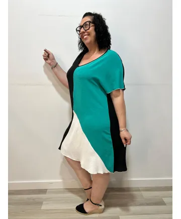 Vestido verde Dover - Ropa tallas grandes mujer moderna Vestido verde Dover - Ropa tallas grandes mujer moderna
