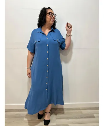 Vestido azul Colmar - Ropa tallas grandes mujer moderna