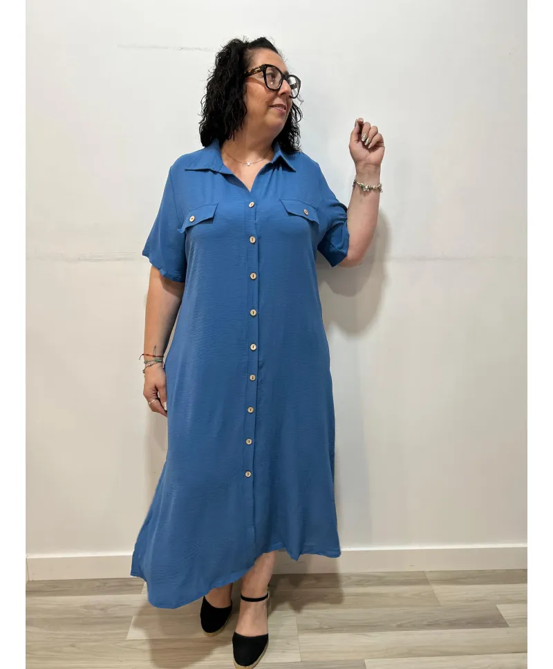 Vestido azul Colmar - Ropa tallas grandes mujer moderna
