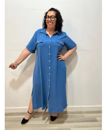Vestido azul Colmar - Ropa tallas grandes mujer moderna
