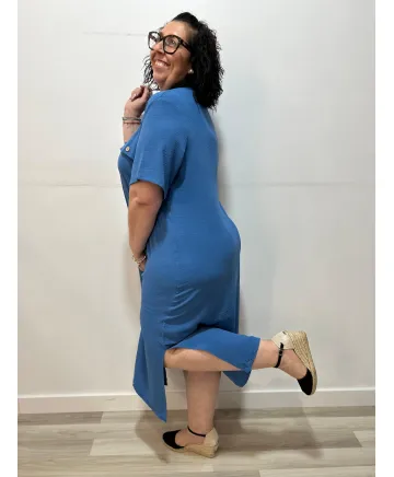 Vestido azul Colmar - Ropa tallas grandes mujer moderna
