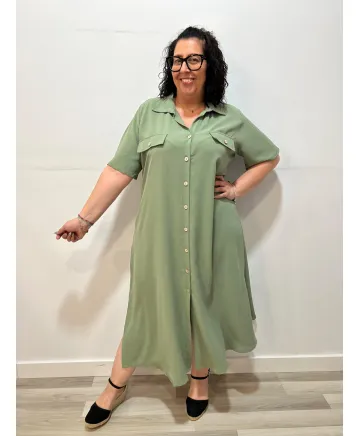 Vestido caqui Colmar - Vestidos Tallas Grandes Vestido caqui Colmar - Vestidos Tallas Grandes