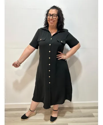 Vestido negro Colmar - Vestidos Tallas Grandes