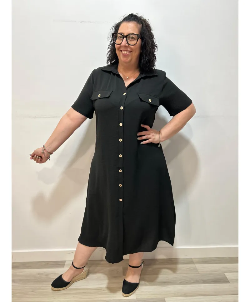 Vestido negro Colmar - Vestidos Tallas Grandes Vestido negro Colmar - Vestidos Tallas Grandes