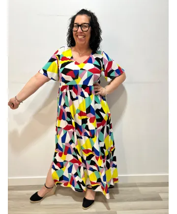 Vestido azul Arlés - Ropa tallas grandes mujer moderna