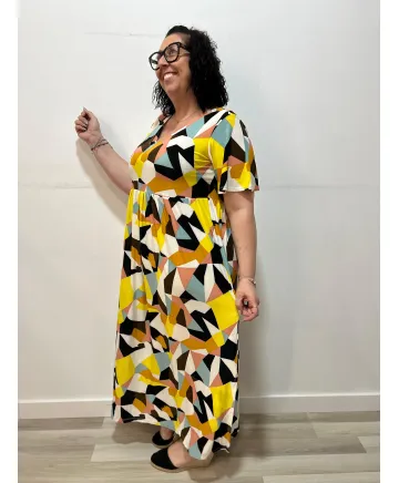 Vestido naranja Arlés - Ropa tallas grandes mujer moderna Vestido naranja Arlés - Ropa tallas grandes mujer moderna