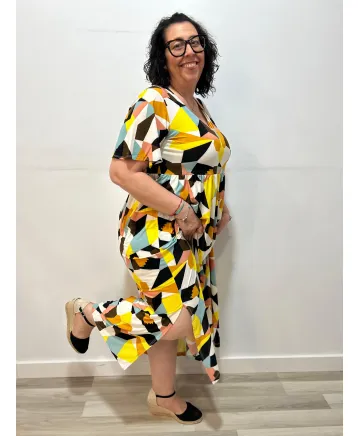 Vestido naranja Arlés - Ropa tallas grandes mujer moderna Vestido naranja Arlés - Ropa tallas grandes mujer moderna