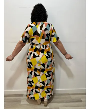 Vestido naranja Arlés - Ropa tallas grandes mujer moderna Vestido naranja Arlés - Ropa tallas grandes mujer moderna