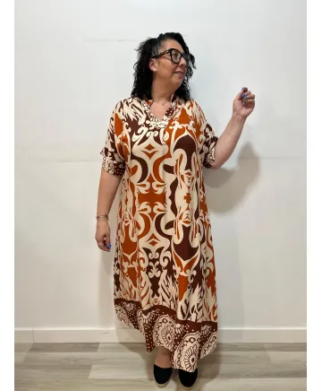 Vestido estampado Tunez - Vestidos Tallas Grandes Vestido estampado Tunez - Vestidos Tallas Grandes