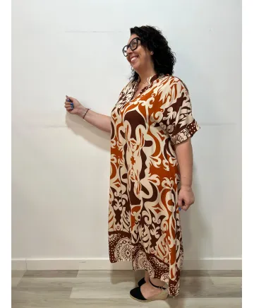 Vestido estampado Tunez - Vestidos Tallas Grandes Vestido estampado Tunez - Vestidos Tallas Grandes
