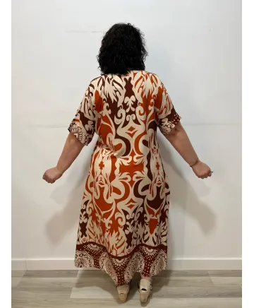 Vestido estampado Tunez - Vestidos Tallas Grandes Vestido estampado Tunez - Vestidos Tallas Grandes