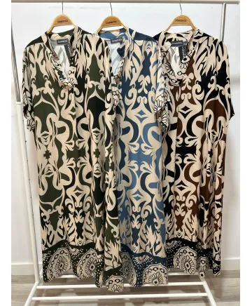 Vestido estampado Tunez - Vestidos Tallas Grandes Vestido estampado Tunez - Vestidos Tallas Grandes