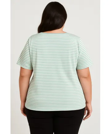 Camiseta verde Lucca - Camisetas y Tops Tallas Grandes Camiseta verde Lucca - Camisetas y Tops Tallas Grandes