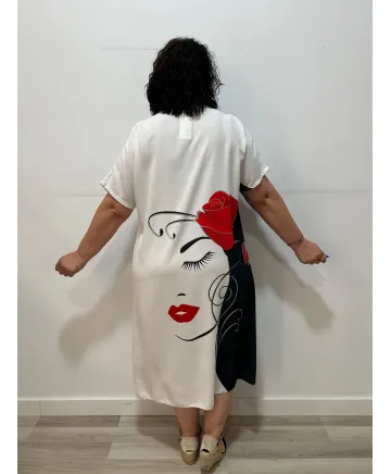 Vestido rostro Chad - Ropa tallas grandes mujer moderna Vestido rostro Chad - Ropa tallas grandes mujer moderna