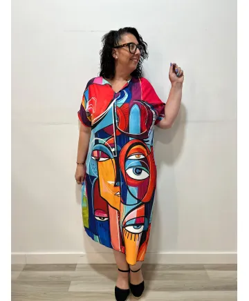 Vestido multicolor Chad - Vestidos Tallas Grandes