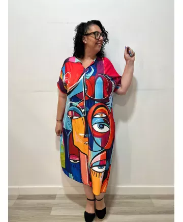 Vestido multicolor Chad - Vestidos Tallas Grandes