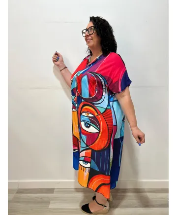 Vestido multicolor Chad - Vestidos Tallas Grandes Vestido multicolor Chad - Vestidos Tallas Grandes