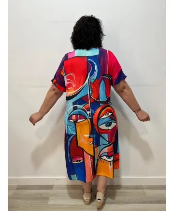Vestido multicolor Chad - Vestidos Tallas Grandes Vestido multicolor Chad - Vestidos Tallas Grandes