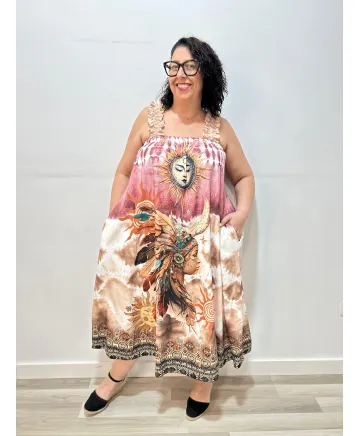 Vestido indio Alma - Ropa tallas grandes mujer moderna