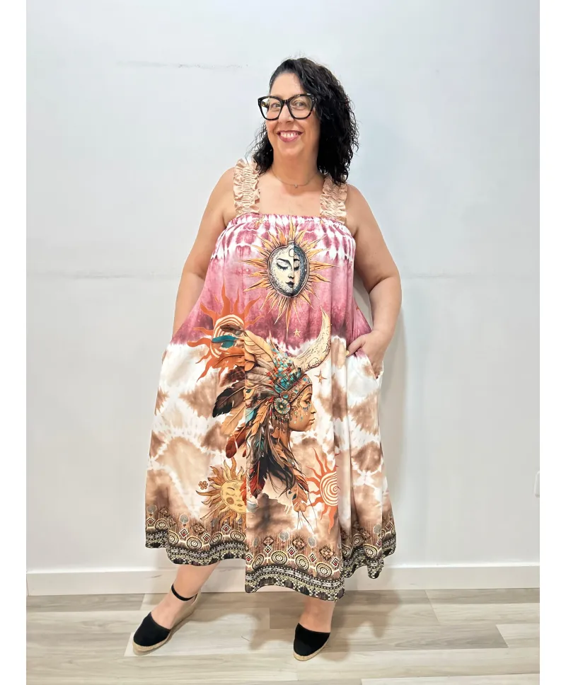 Vestido indio Alma - Ropa tallas grandes mujer moderna Vestido indio Alma - Ropa tallas grandes mujer moderna