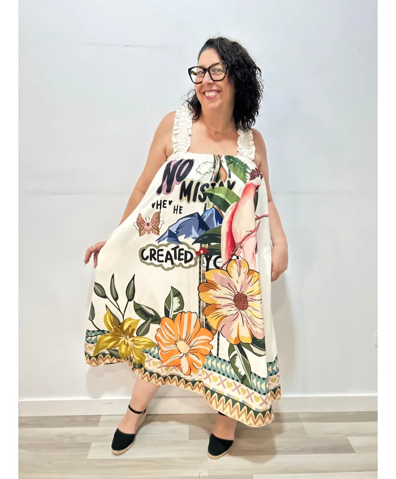 Vestido flor Alma - Vestidos Tallas Grandes Vestido flor Alma - Vestidos Tallas Grandes