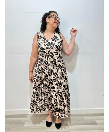Vestido plisado Lunara - Vestidos Tallas Grandes Vestido plisado Lunara - Vestidos Tallas Grandes
