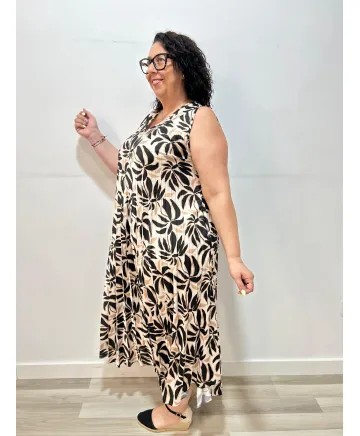 Vestido plisado Lunara - Vestidos Tallas Grandes Vestido plisado Lunara - Vestidos Tallas Grandes