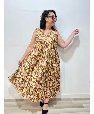 Vestido plisado Lunara - Vestidos Tallas Grandes