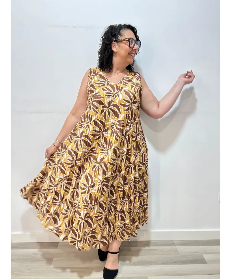 Vestido plisado Lunara - Vestidos Tallas Grandes Vestido plisado Lunara - Vestidos Tallas Grandes