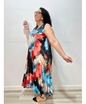 Vestido estampado Lunara - Vestidos Tallas Grandes Vestido estampado Lunara - Vestidos Tallas Grandes
