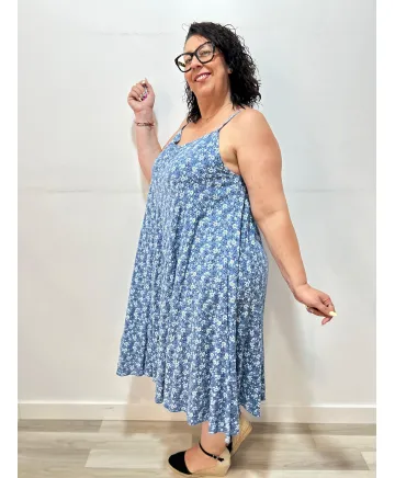 Vestido capa Laira - Ropa tallas grandes mujer moderna Vestido capa Laira - Ropa tallas grandes mujer moderna