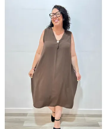 Vestido boton Onna - Ropa tallas grandes mujer moderna