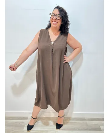 Vestido boton Onna - Ropa tallas grandes mujer moderna Vestido boton Onna - Ropa tallas grandes mujer moderna